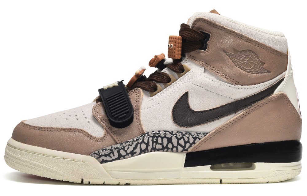 Jordan Legacy 312 CUS ID Mocha High-Top Vintage Basketball Shoes Men's Black Brown