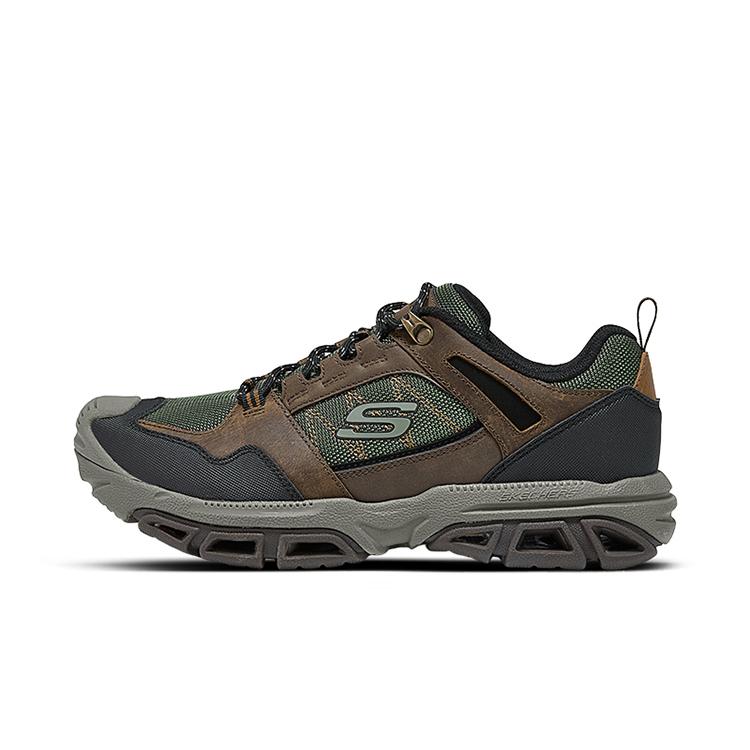 Skechers Anti-Slip Wear-Resistant Low-Top Casual Shoes Men's Brown Green