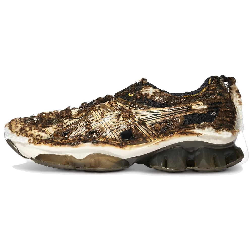 AIRE x Asics GEL Quantum Kinetic Abrasion Resistant Breathable Low Top Running Shoes Men's Brown Black
