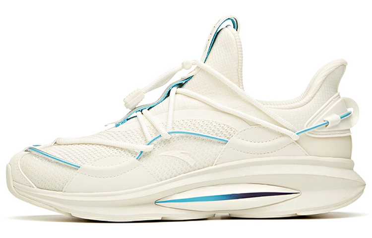 Anta Running Collection Anti-Slip Wear-Resistant Low-Top Running Shoes Men's Ivory White