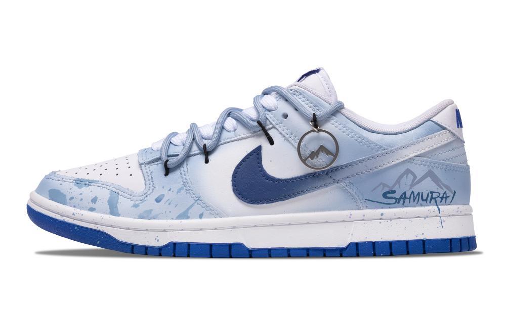 Nike Dunk Pilgrimage Non-slip Lightweight Low-Top Skateboard Shoes Men's Blue White