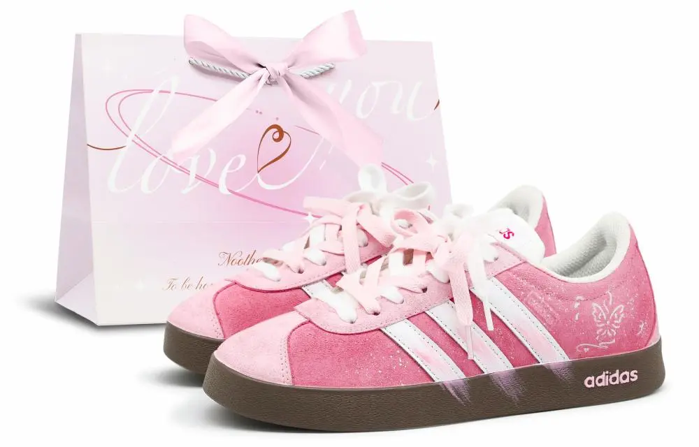 Adidas VL COURT 2.0 Low top Skateboard Shoes Unisex Pink