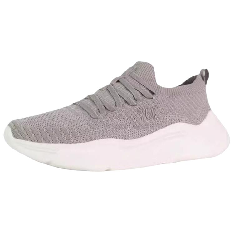 361° Breathable And Lightweight Low top Casual Running Shoes Men's Gray White