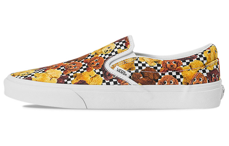 Vans Slip On Pattern Low Tops Casual Skateboarding Shoes Unisex Multi Color