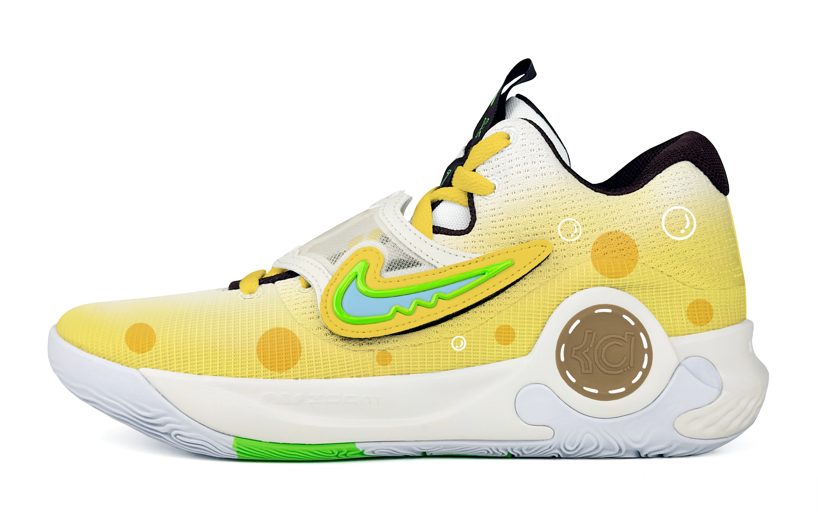 Nike KD Trey 5 X Steam Rose, Small Sponge Abrasion Resistant Low top Basketball Shoes Men's Yellow Pink