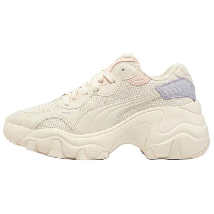 PUMA Pulsar Wedge Low Top Chunky Sneakers Women's Beige Purple Pink