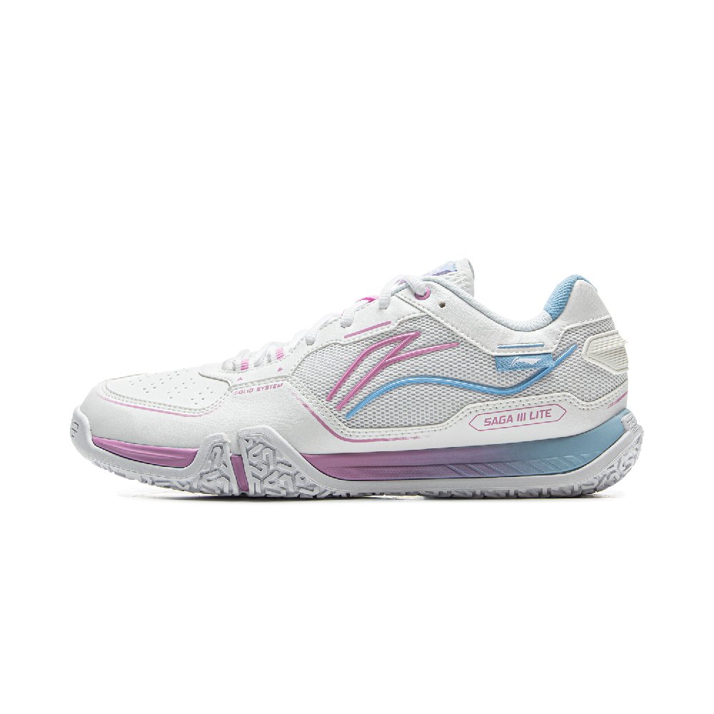 LiNing Cushioned Slip-Resistant Coverage Low-Top Badminton Shoes Unisex Standard White