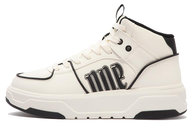 361° Anti-Slip Wear-Resistant Breathable Lightweight High-Top Skateboard Shoes Women's Black White