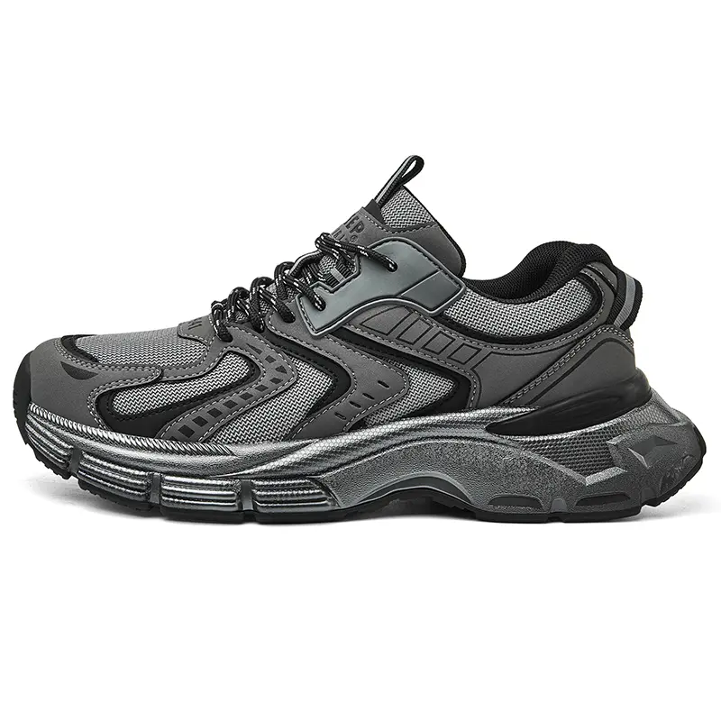 JEEP SPIRIT Versatile Sports Trendy Casual Low Top Chunky Sneakers Men's Gray Purple