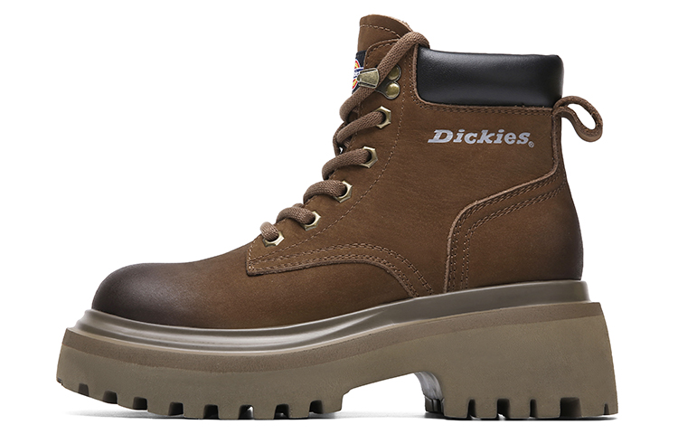 Dickies British Comfortable Versatile Short Martin Boot Women's Dark Brown