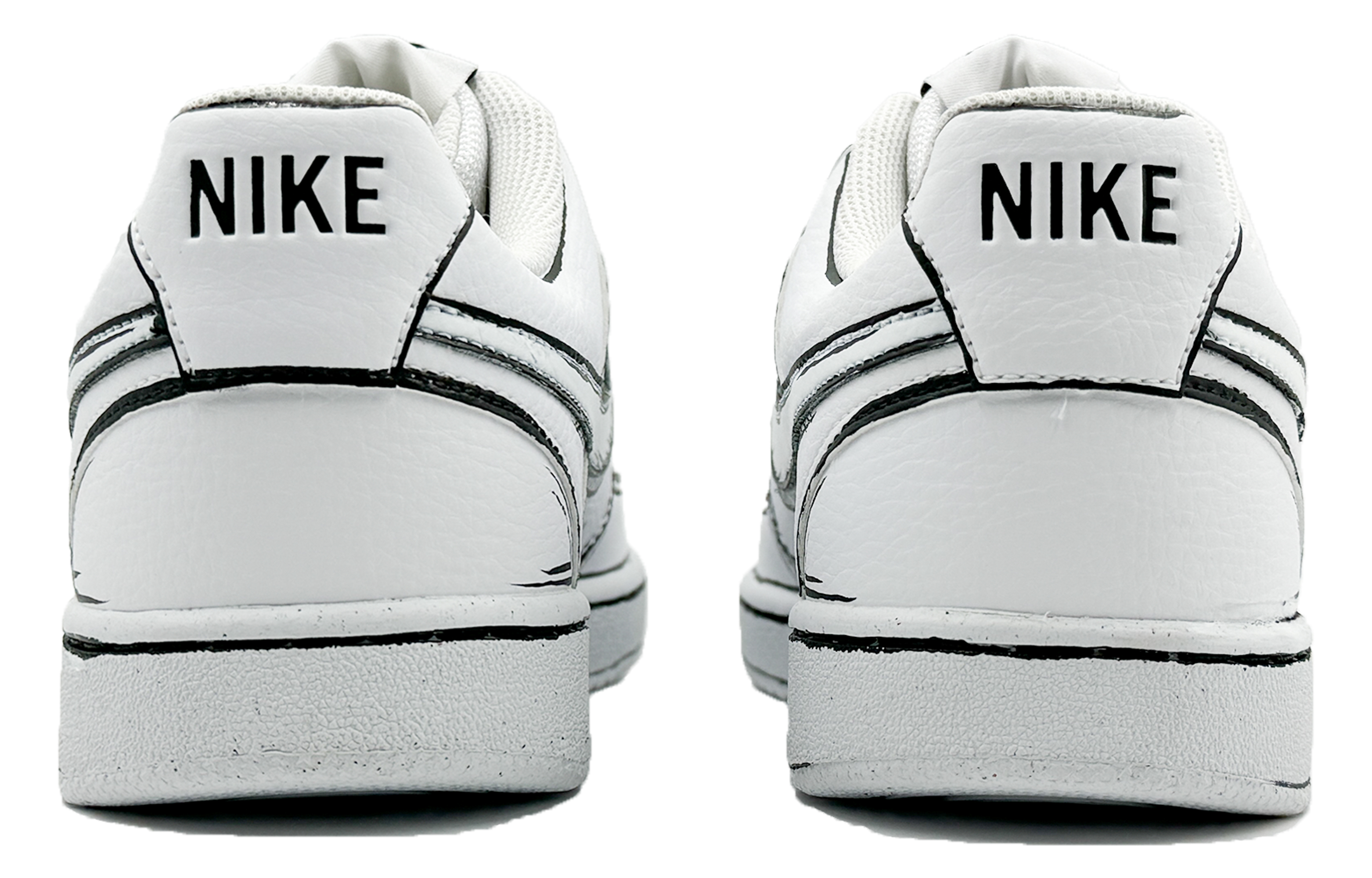 Nike Court Vision 1 Slip Resistant Low Top Skateboard Shoes Men's White Black купить в интернет-магазине Yoocart с быстрой доставкой по России.