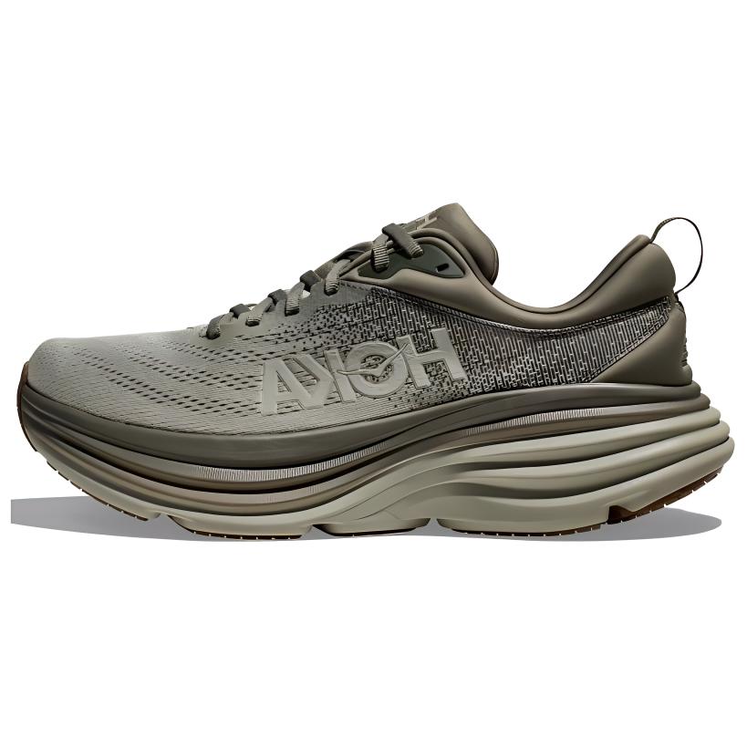 HOKA ONE ONE Bondi 8 Cushioned Slip-Resistant Low-Top Casual Shoes Men's Army Green