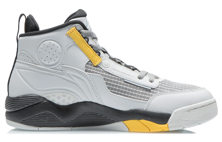 LiNing Cushioning Anti-Slip Wear-Resistant Lightweight Breathable Coverage High-Top Basketball Shoes Men's Gray купить в интернет-магазине Yoocart с быстрой доставкой по России.