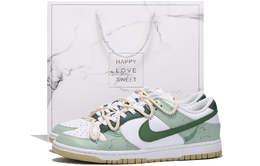 Nike Dunk Anti-Slip Wear-Resistant Low-Top Skateboard Shoes Men's Green