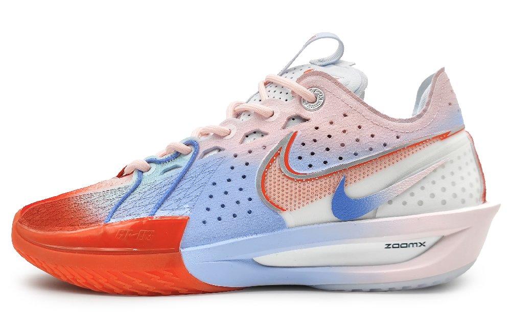 Nike Air Zoom G.T. Cut 3 Cushioned Wear-Resistant Coverage Low-Top Basketball Shoes Unisex Purple Pink
