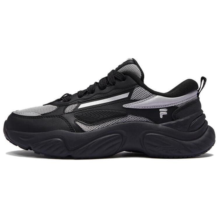 FILA FUSION Conch D Breathable Low Top Casual City Commute Running Shoes Women's Black Silver