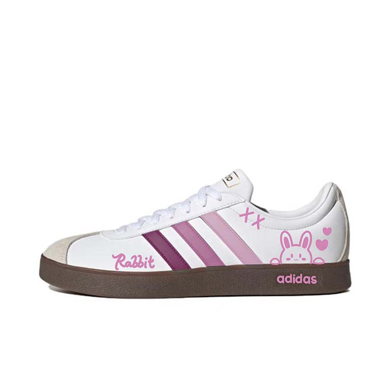 Adidas Neo VL Court 2.0 Anti-Slip Wear-Resistant Low-Top Skateboard Shoes Unisex Pink White купить в интернет-магазине Yoocart с быстрой доставкой по России.