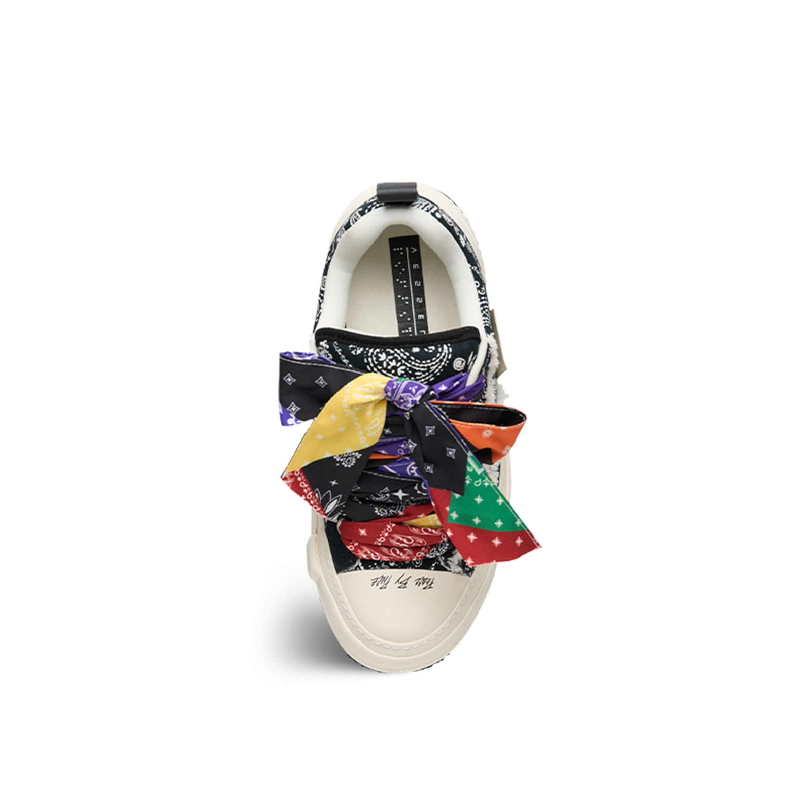 VESSEL Nougat Paisley Slip-Resistant Cushioning Low-Top Skateboard Shoes Unisex Black
