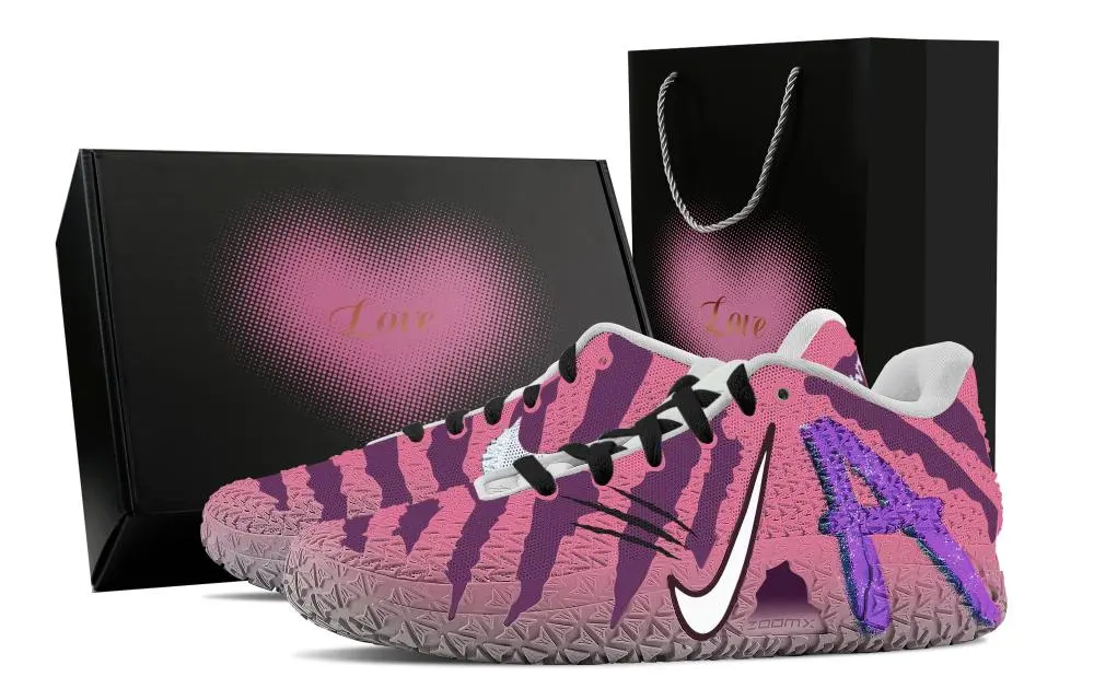 Nike Ja Morant 3 Gengar, Heart Box Abrasion Resistant Low top Basketball Shoes Unisex Pink Purple