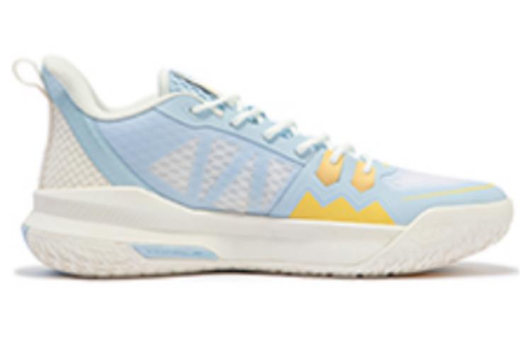 361° Cushioned Wear-Resistant Lightweight Low-Top Basketball Shoes Men's White Blue