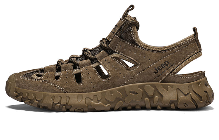 Jeep Breathable Outdoor Shoes Men's Khaki