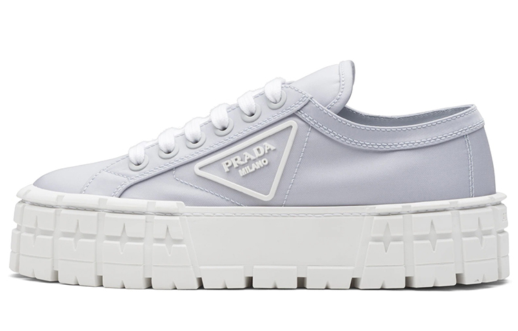 PRADA Double Wheel Re nylon Gabardine Sneakers 'Pale Blue' Women's