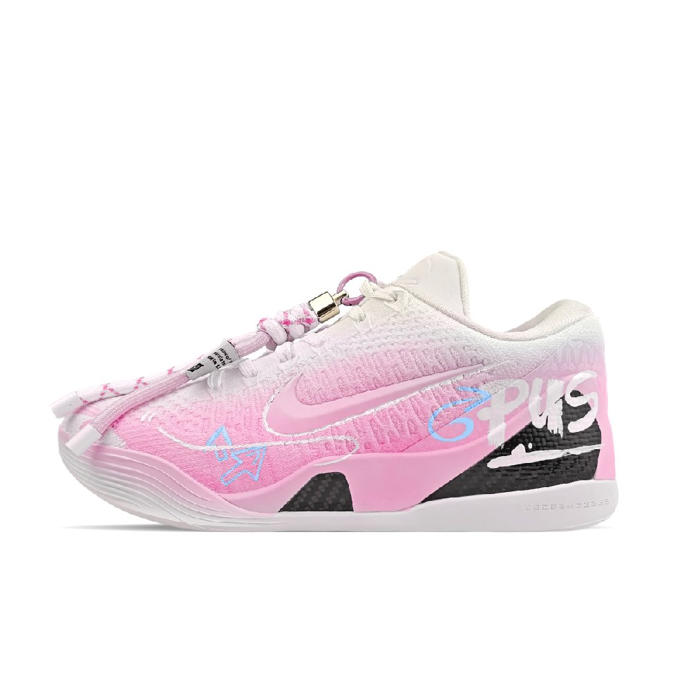 Nike Kobe 9 BNK Heartbeat Pink, Court Elf Cushioning, Wear Resistant Low Top Basketball Shoes Unisex Pink