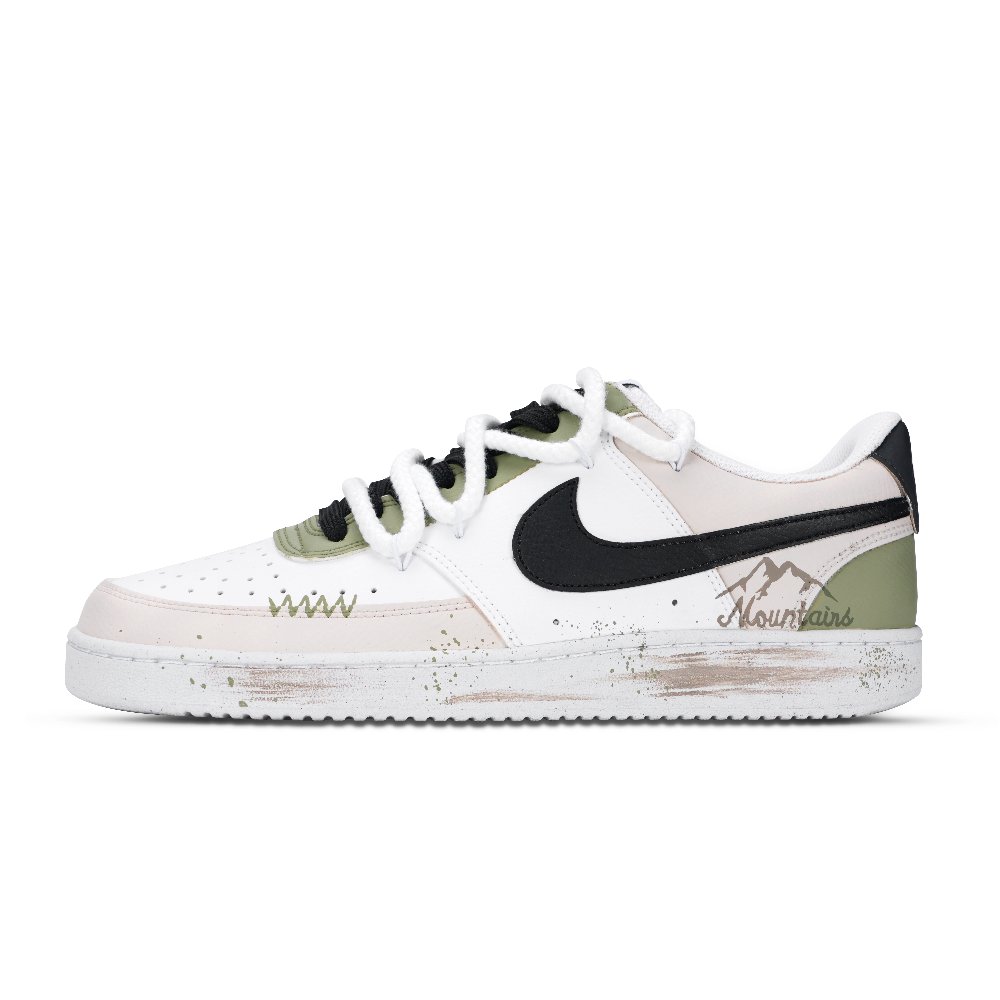 Nike Court Vision Anti Slip Wear Resistant Low Top Skateboard Shoes Men's Ecru