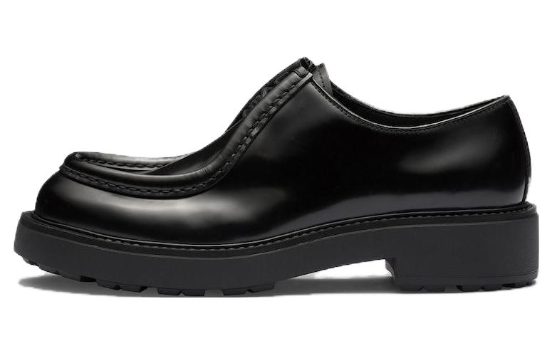 PRADA Brushed-leather Loafers