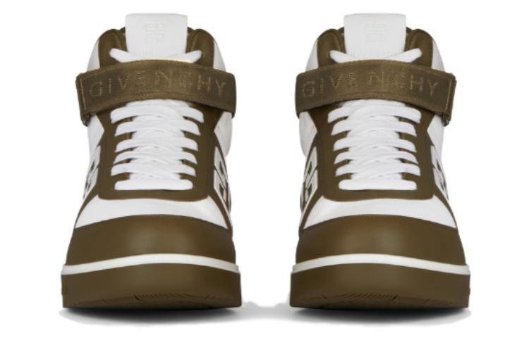 Givenchy G4 High Top Skateboard Shoes Men's Khaki With White