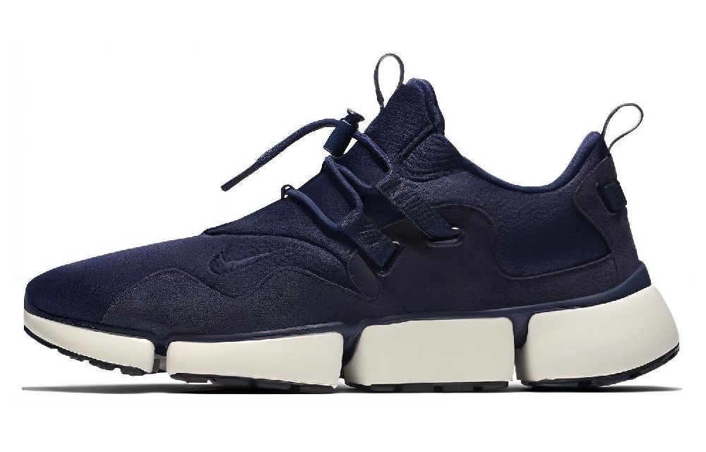 Nike Pocket Durable Breathable Low-Top Running Shoes Men's Blue White