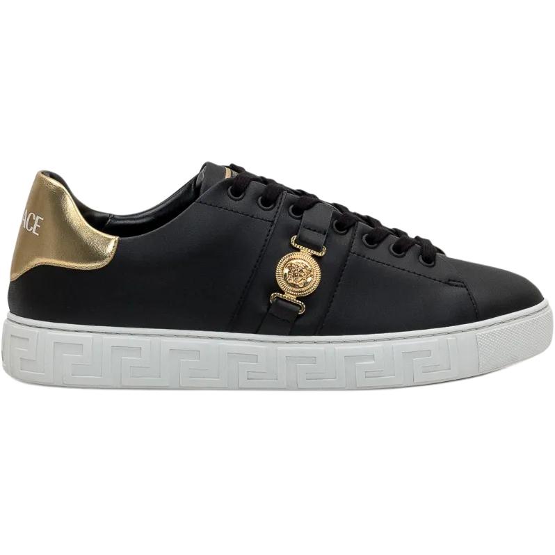 VERSACE Medusa Versace Low top Skateboard Shoes Men's Black