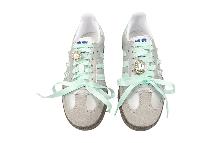 Adidas Originals Samba Low-Top Skateboard Shoes Unisex Gray Silver Green купить в интернет-магазине Yoocart с быстрой доставкой по России.