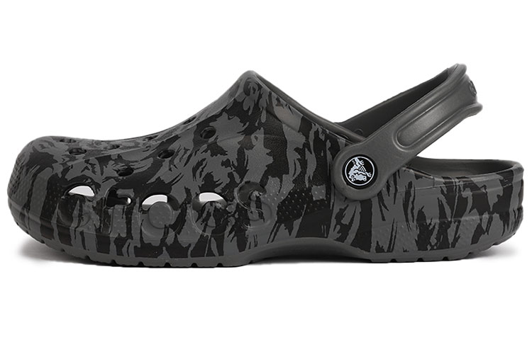 Crocs Beach Black Sandals 'Gray White'