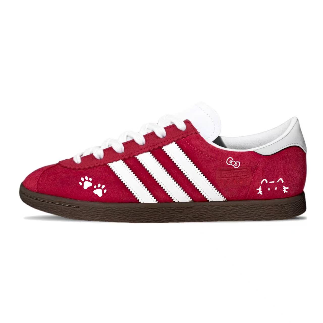 Adidas Originals Stadt Rouge Red Thermal Waterproof Cushioning Low top Skateboard Shoes Unisex Red
