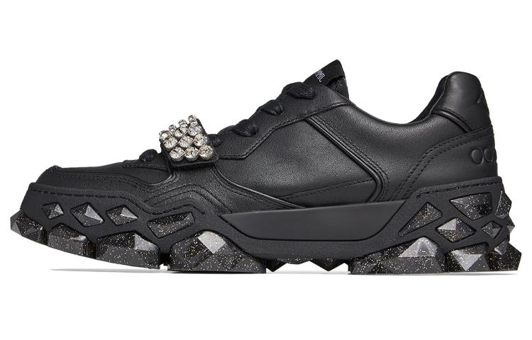 Jimmy Choo Diamond X Strap/F Cushioned Anti-Slip And Wear-Resistant Lightweight Low-Top Casual Shoes Women's Black