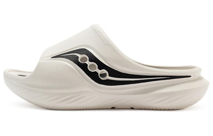 Saucony Cradle EVA Rubber Sole Slip-Resistant Abrasion-Resistant Casual Slippers Unisex Black White