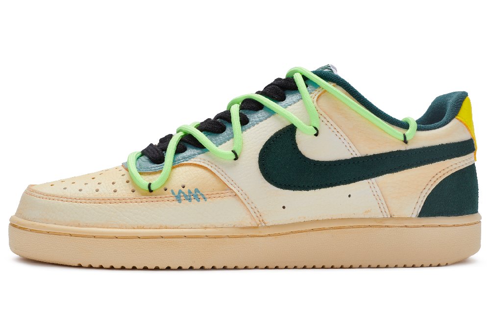 Nike Court Vision 1 LO NCPS Skateboard Shoes Unisex Yellow White Green