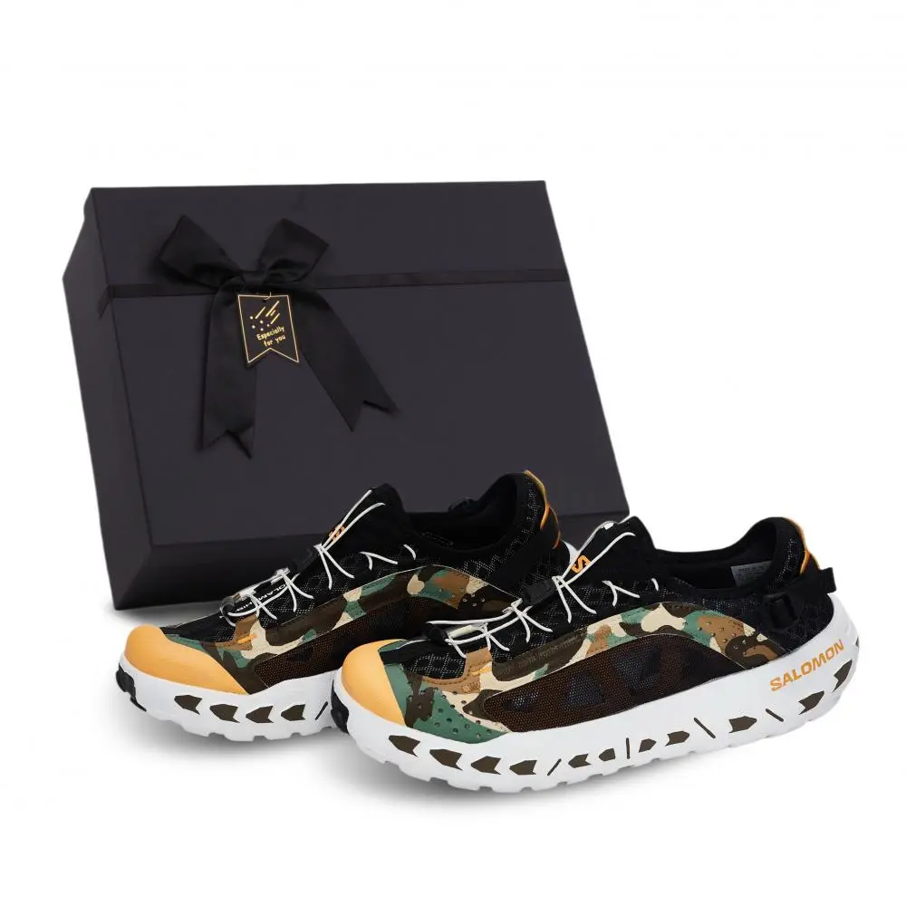 SALOMON SOLAMPHIBIAN Casual Shoes Men's Low top Black/White/Green