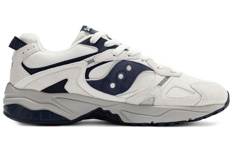 Saucony GSD 90S Cushioning, Slip Resistant, Abrasion Resistant Support Low Top Casual Shoes Unisex White Blue