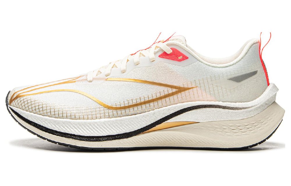 LiNing Red Hare 7 Pro Shock Absorbers Slip Resistant Low top Running Shoes Men's White Gold
