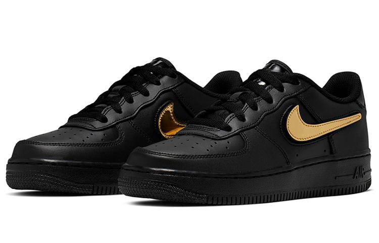 Nike Air Force 1 LV8 3 'Removable Swoosh - Black' GS