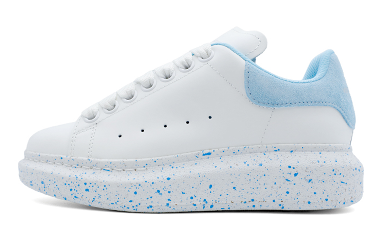 Alexander McQueen Larry Oversized Low Top Sneakers 'White Sky Blue' Women's