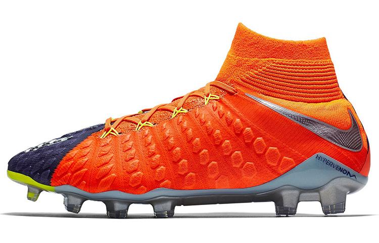 Nike HypervenomX Phantom 3 FG Rubber Long Studs Anti-Slip Wear-Resistant Soccer Shoes Men's Orange
