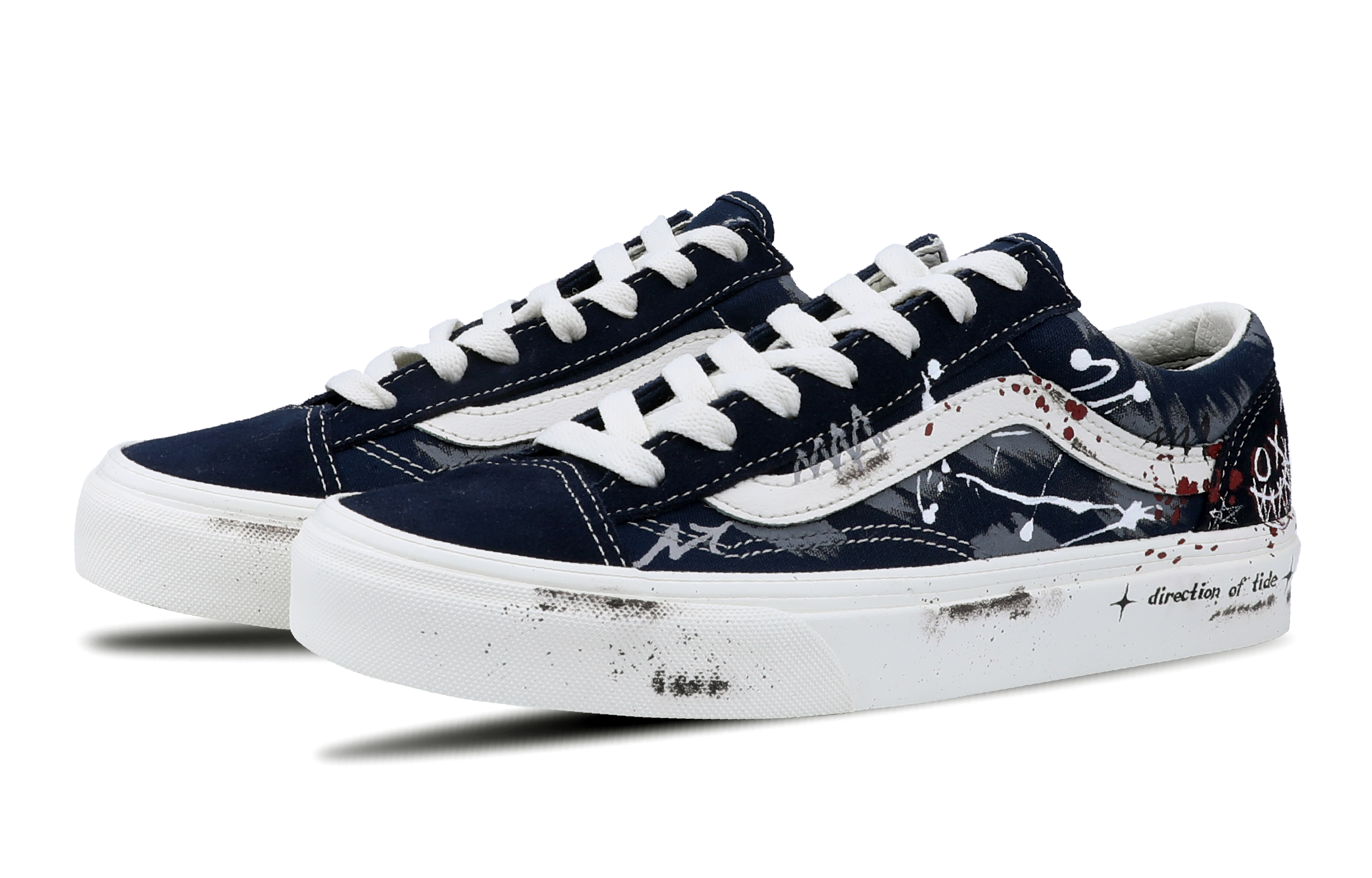Vans Style 36 Non slip Lightweight Low Top Skateboard Shoes Unisex Navy Blue купить в интернет-магазине Yoocart с быстрой доставкой по России.