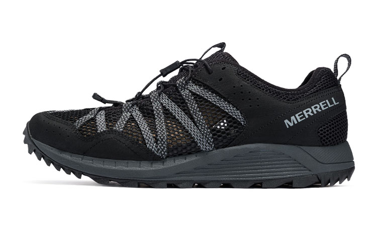 MERRELL Wildwood Aerosport Breathable And Lightweight Low Top River Trekking Shoes Men's Black
