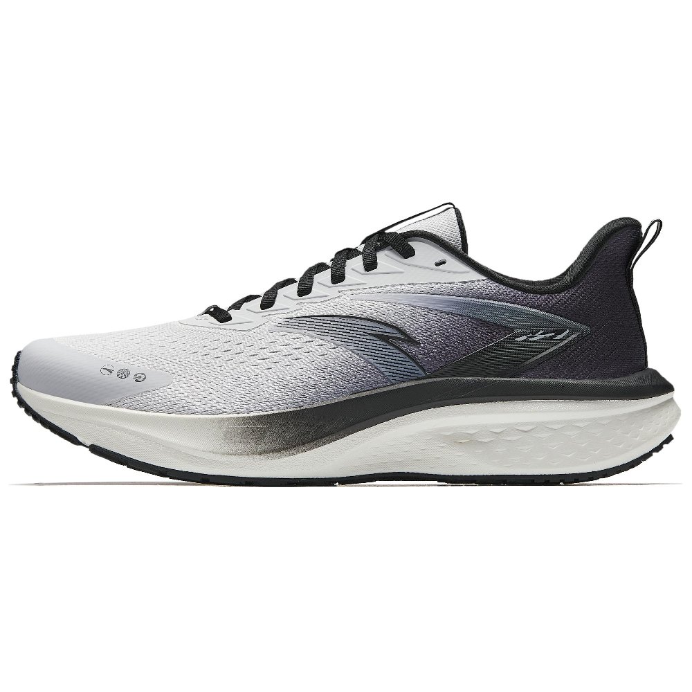 Anta Mach 5 SE Slip Resistant, Abrasion Resistant, Breathable Low Top Casual Running Shoes Men's Gray Black