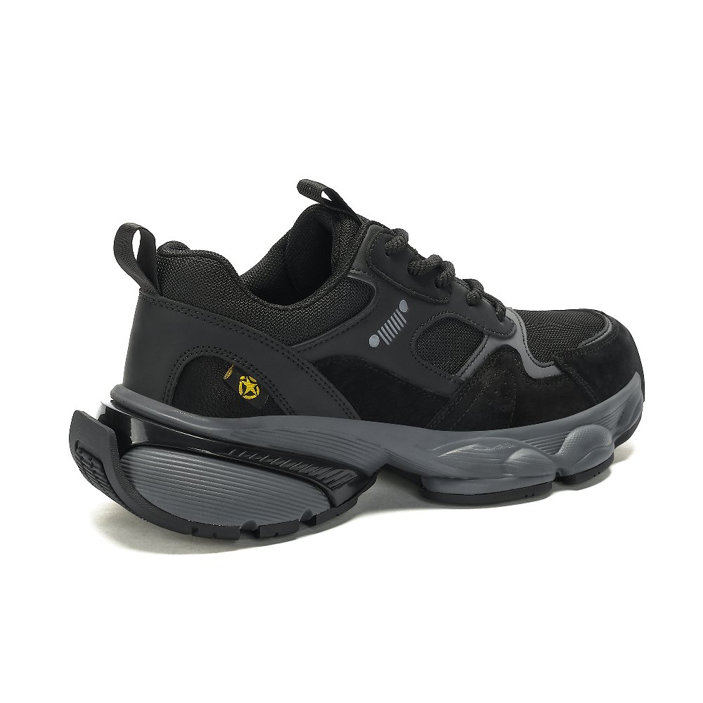 JEEP SPIRIT Low Top Chunky Sneakers Men Graphite Black