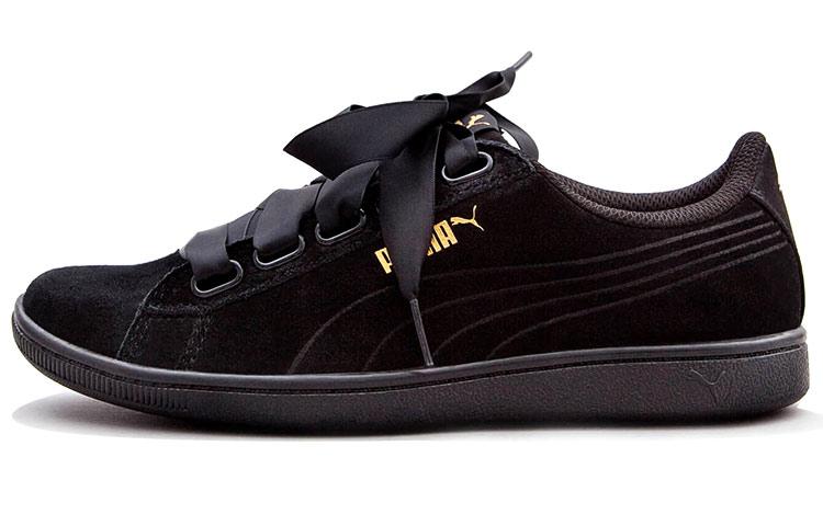 PUMA Vikky Ribbon Satin Black Women's