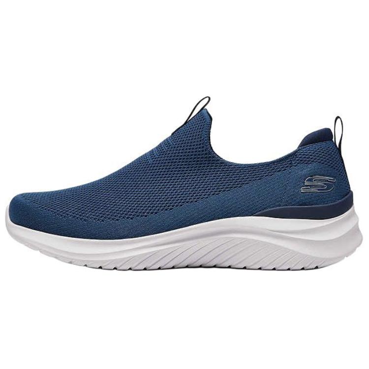 Skechers SPORT MENS Wear-Resistant Breathable Rebound Low-Top Casual Shoes Men's Marine Blue